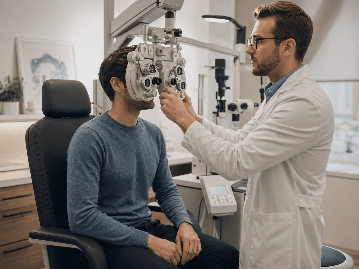 Photo d'un examen de vue